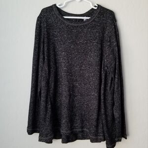 NWT Good Luck Girl Youth Long Sleeve Tunic Top Size Medium ruffle soft black